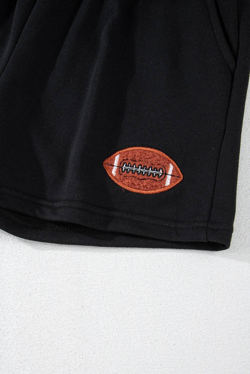 Sunday Kickoff Game Day Lounge Set – Black Football Graphic-Top
