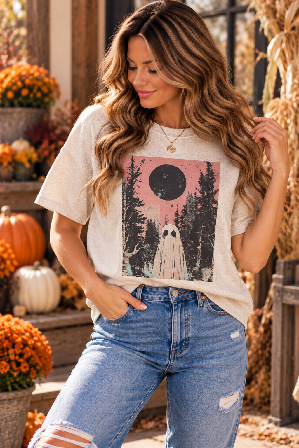 Into the Woods Ghost Graphic Tee
