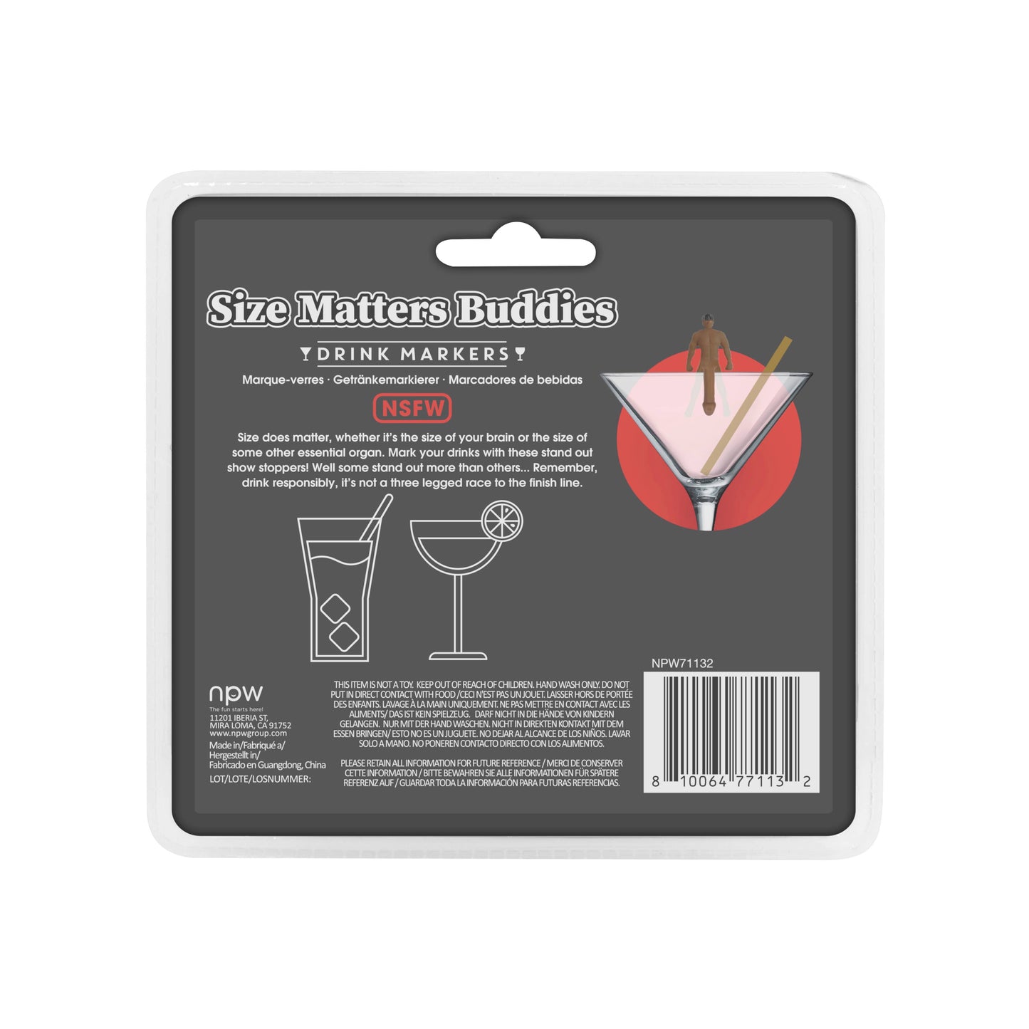 Size Matters Drink Markers-4 Pack