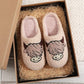 Highland Cow Cotton Slippers for Women – Cozy Plush Farmhouse House Shoes