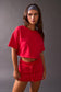 Courtside Cutie Matching Set Collection – Baby Blue Cropped Tee & Athletic Skort