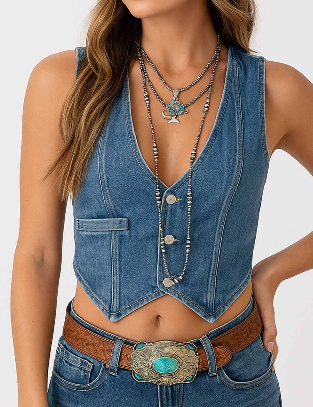 Wild West Wanderer Denim Vest