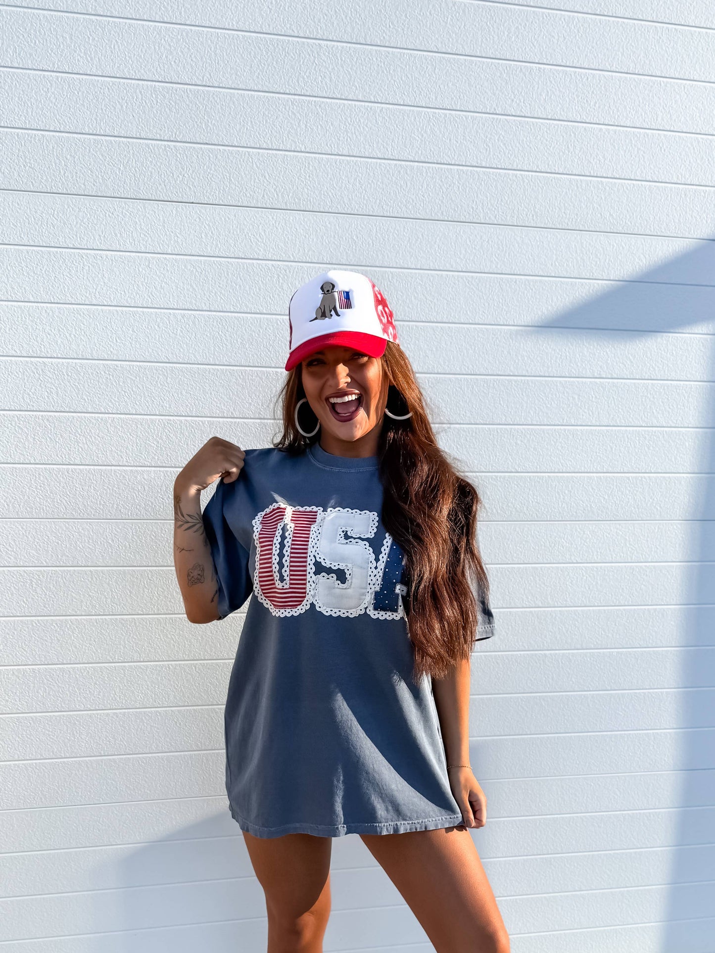 Stars & Stripes Sweetheart USA Graphic Tee