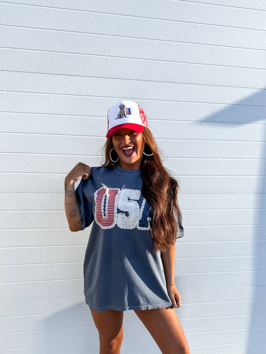 Stars & Stripes Sweetheart USA Graphic Tee