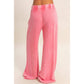 Mineral Wash Wide Leg Drawstring Pants