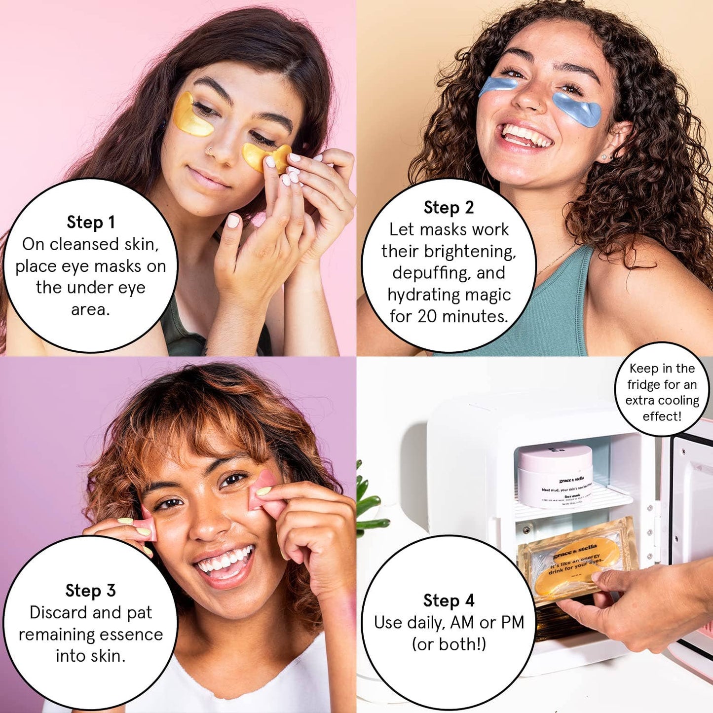 Pink Moisturizing Under Eye Masks