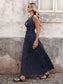 Moonlight Muse Polka Dot Halter Maxi Dress