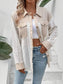 Lace Patchwork Oversized Button-Up Shacket