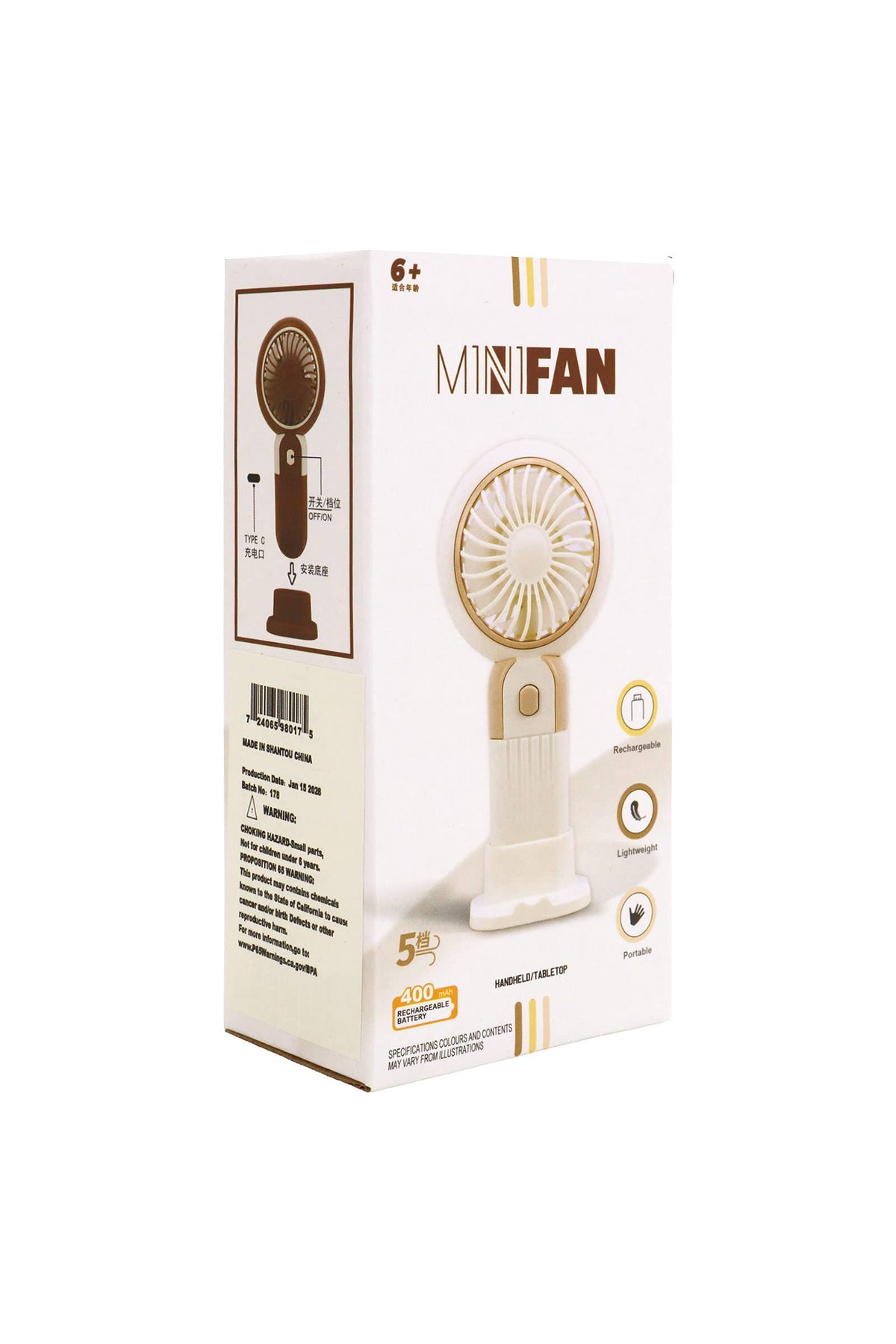 Breeze & Go Mini Handheld Fan