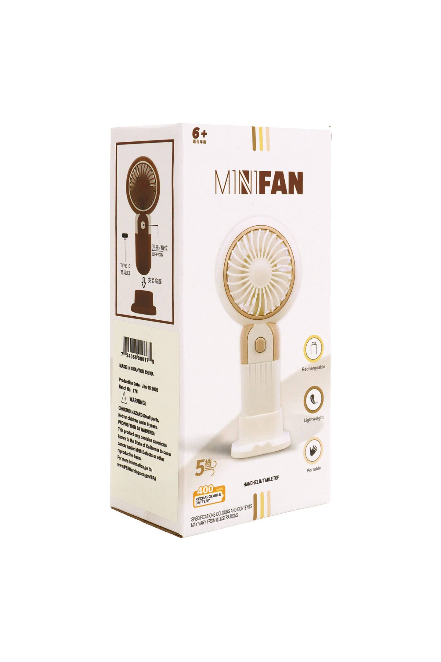 Breeze & Go Mini Handheld Fan