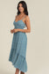 Bluebell Breeze Lace-Up Midi Dress