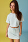 Courtside Cutie Matching Set Collection – Baby Blue Cropped Tee & Athletic Skort
