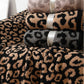 Knitted Leopard Print Throw Blanket – Ultra Soft Cozy Animal Print Home Blanket