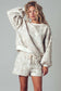 Leaf Print Crewneck with Matching Shorts