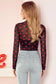Valentine Heart Sheer Long Sleeve Top – Romantic Mesh Heart Print Layering Tee