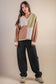 Oversized Color Block Top