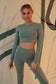Long Sleeve Crop Top & High Waist Legging Activewear Set