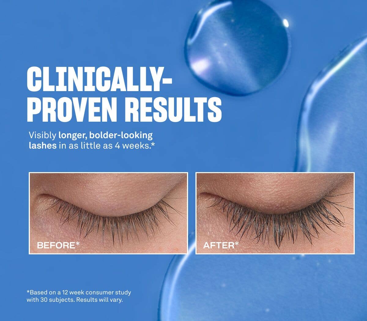 Babe Original Essential Lash Serum 2mL biotin-infused lash serum in blue and black packaging.