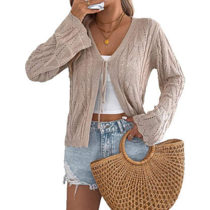Sunset Stroll Bell Sleeve Knit Cardigan