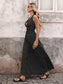 Moonlight Muse Polka Dot Halter Maxi Dress
