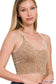 Seamless Cross Back Bralette – Ribbed Stretch Lounge Bra
