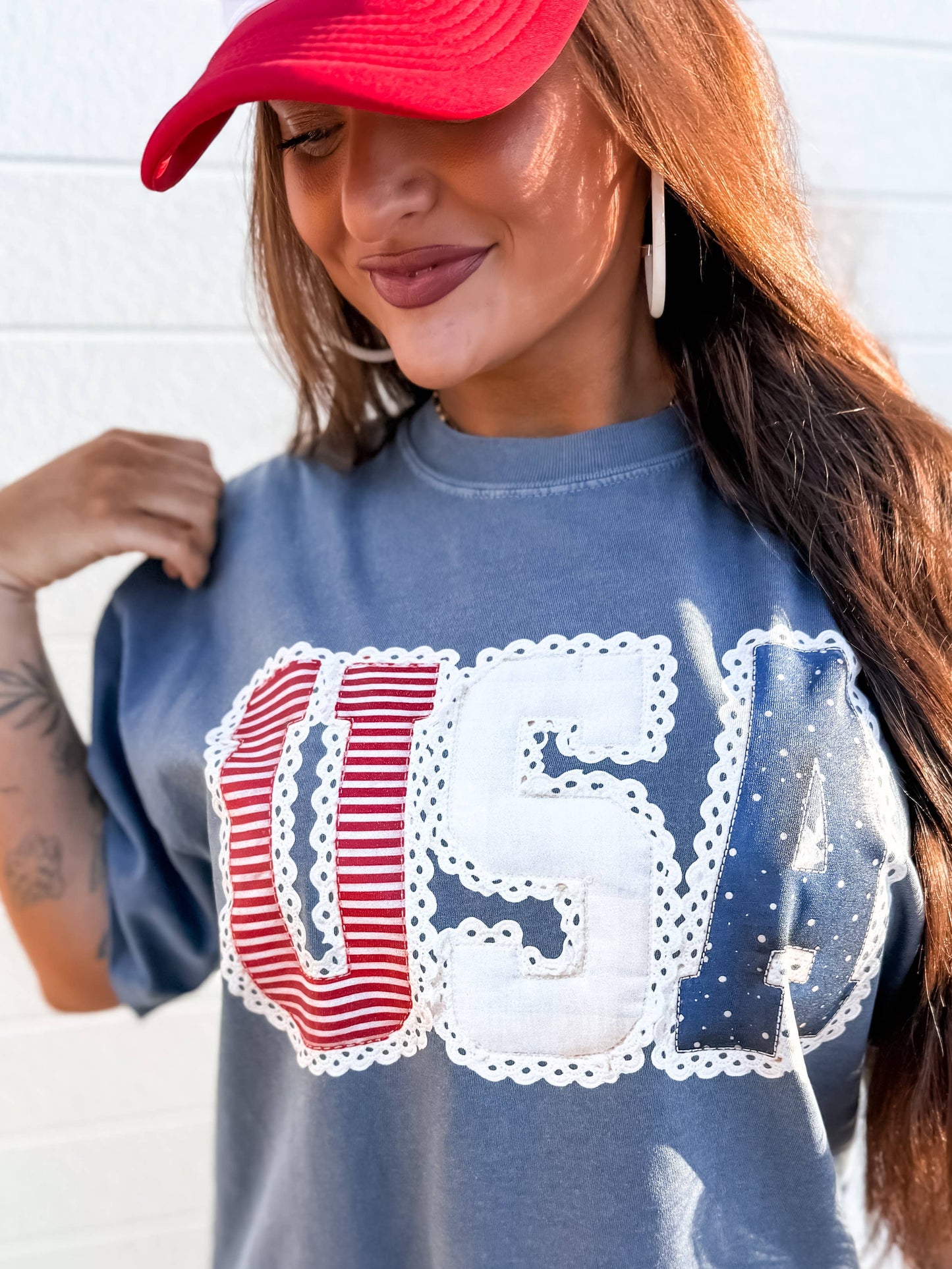 Stars & Stripes Sweetheart USA Graphic Tee