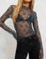 Midnight Bloom Mesh Lace Top