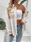 Lace Patchwork Oversized Button-Up Shacket