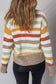 Striped Crew Neck Drop Shoulder Sweater