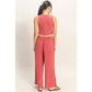 Mineral Washed Sleeveless Top &  Pants Set – Relaxed Lounge Wear (Sold Separately)