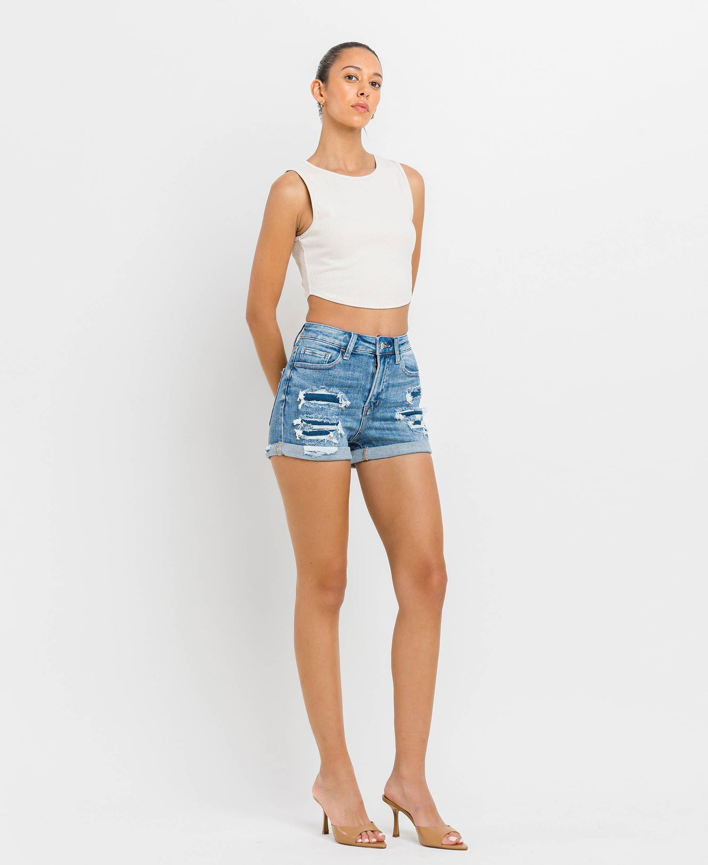 Weekend Rebel Distressed Denim Shorts