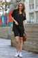 Low Hem V-Neck Top & Biker Shorts Set – Casual Lounge Essentials