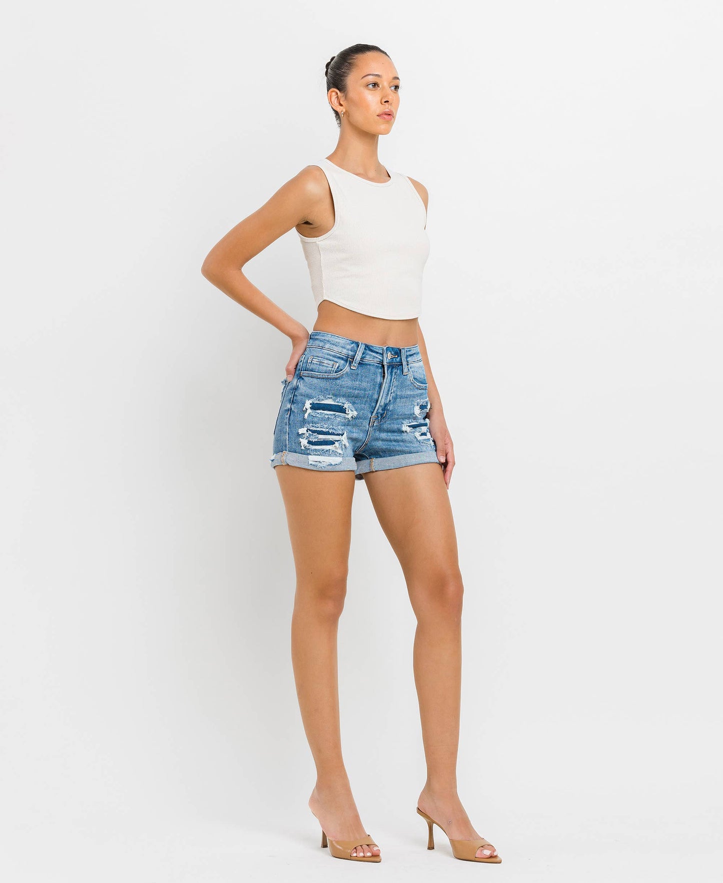 Weekend Rebel Distressed Denim Shorts