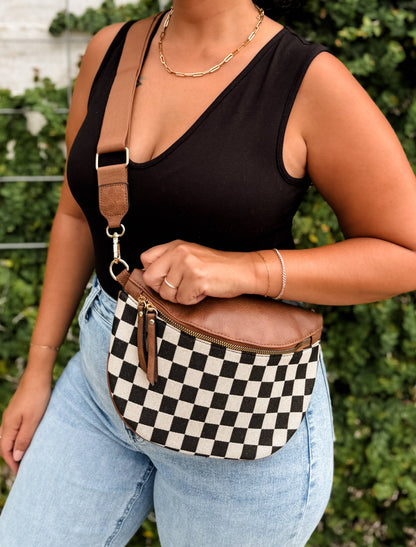 Check It Out Checkered Crossbody Bag & Wallet