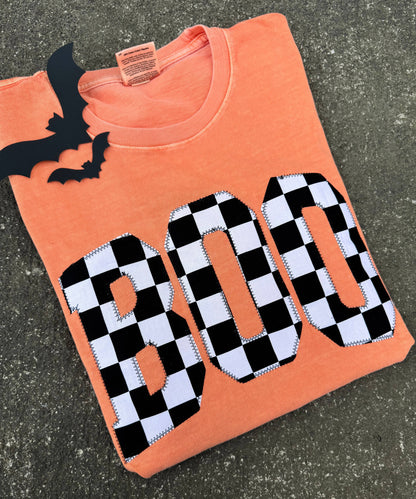 Boo Check Yourself Checkerboard Halloween Graphic Tee