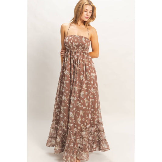 Wildflower Whimsy Smocked Maxi Dress