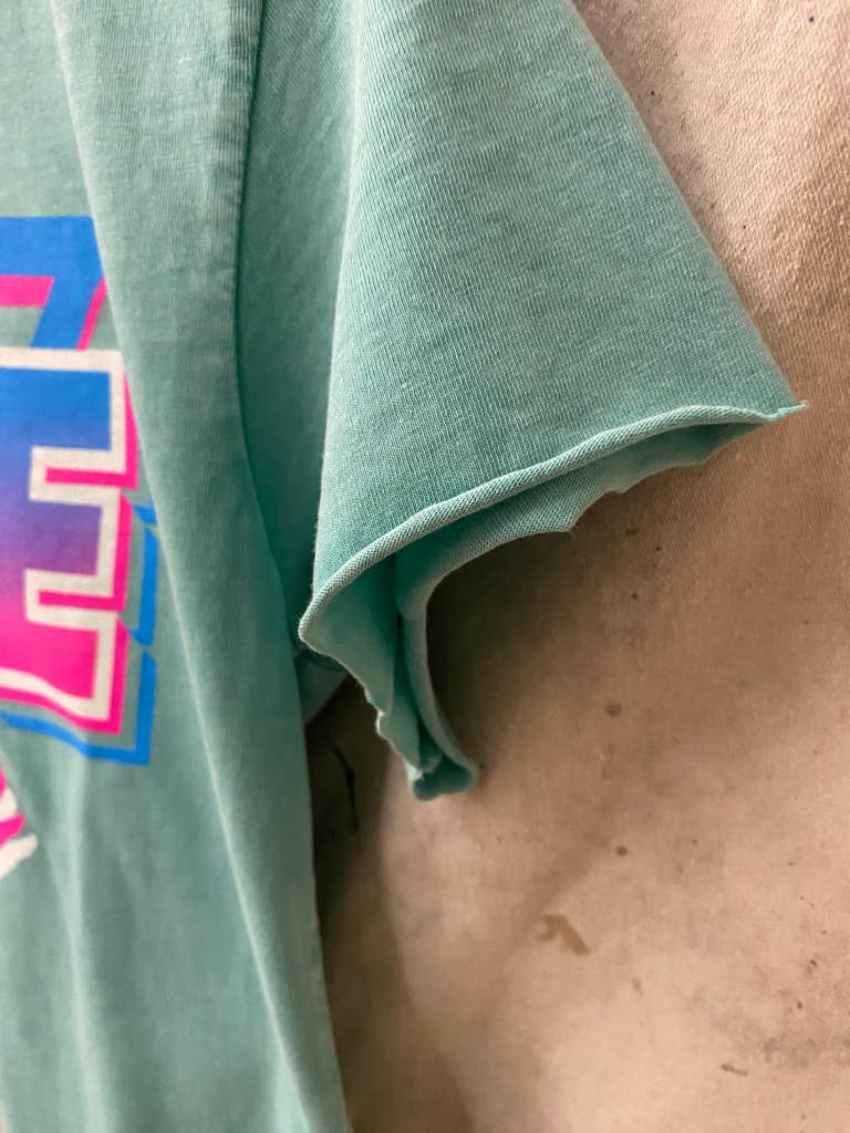 Sunset Lake Babe Cropped Graphic Tee