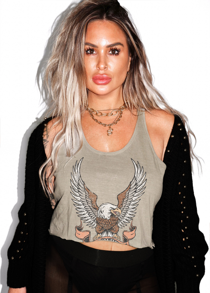 Born Free Freedom Thrills Eagle Boyfriend Tank