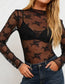 Midnight Bloom Mesh Lace Top