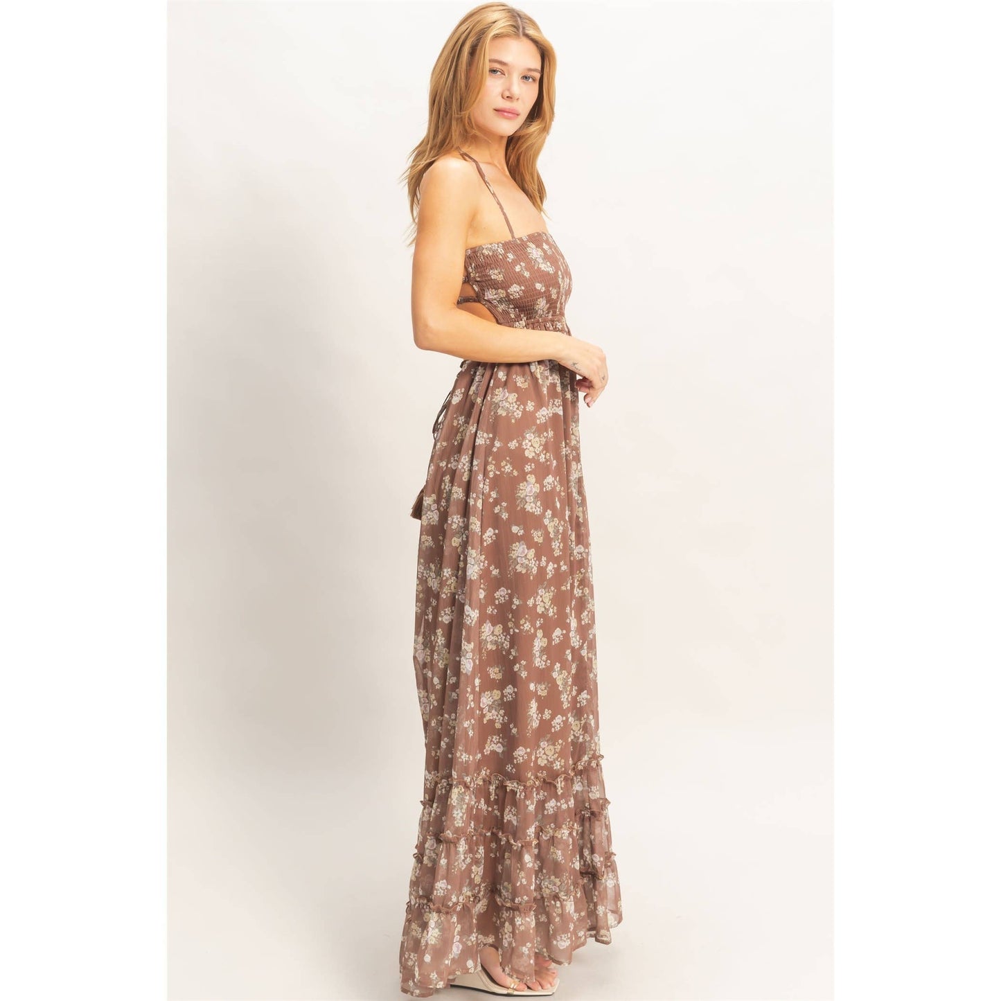 Wildflower Whimsy Smocked Maxi Dress