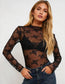 Midnight Bloom Mesh Lace Top