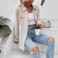 Lace Patchwork Oversized Button-Up Shacket