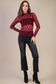 High Neck Sheer Lace Long Sleeve Top
