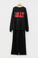 "Jolly/Merry" Black Long Sleeve Top & Matching Pants