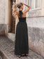 Moonlight Muse Polka Dot Halter Maxi Dress