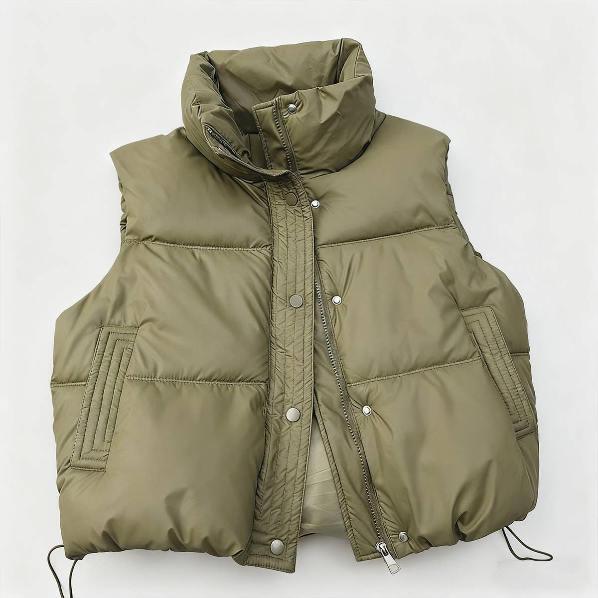 Cotton-Padded Puffer Vest – Warm Quilted Winter Vest