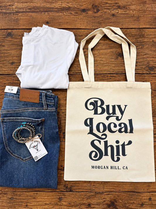 Shop Small, Love Local Canvas Tote Bag