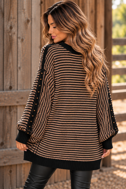 Midnight Rodeo Studded Side Slit Cardigan