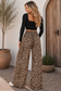Wild at Heart Leopard Wide Leg Pants – Mocha & Gray