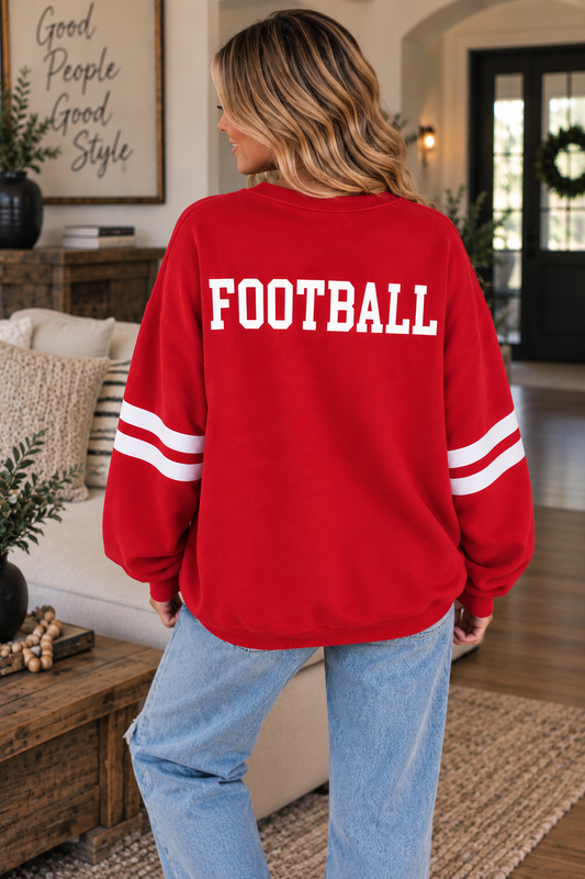 Sunday Kickoff Oversized Game Day Football Sweatshirt
